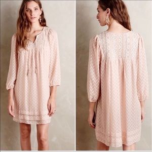 Anthropologie Pink Shift Dress